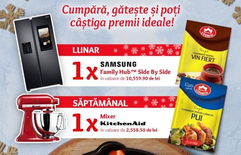Câștigă 3 combine frigorifice Samsung Family Hub Side by Side