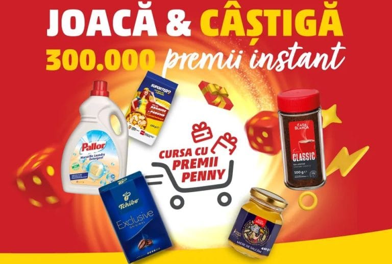 Concurs Penny Cursa cu Premii: câștigă 300.000 de premii instant