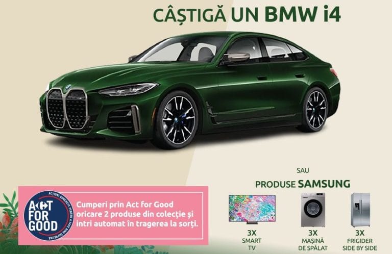 Câștigă o mașină electrică BMW i4 eDrive35 Gran Coupe