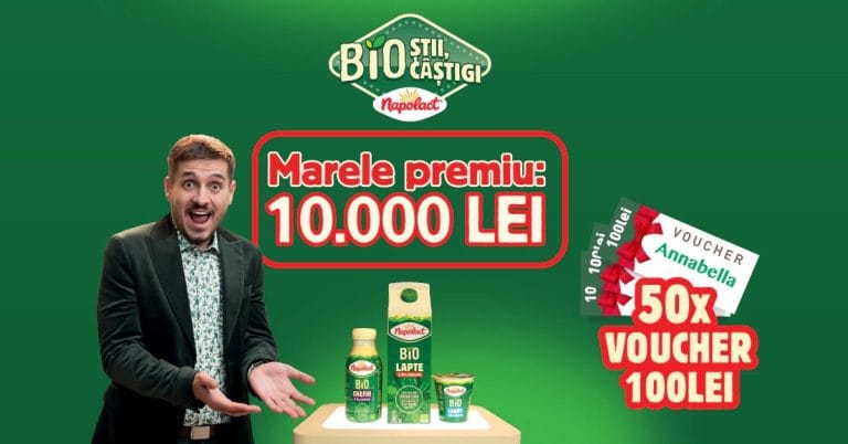 Concurs NAPOLACT - Câștigă 10.000 lei să faci ce vrei cu ei