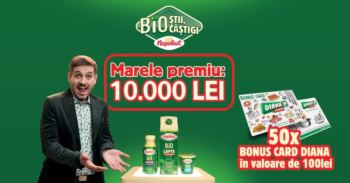 Concurs NAPOLACT - Câștigă 10.000 lei să faci ce vrei cu ei